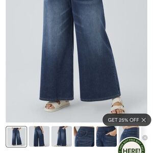 HALARA Dark Blue Flare Jeans
